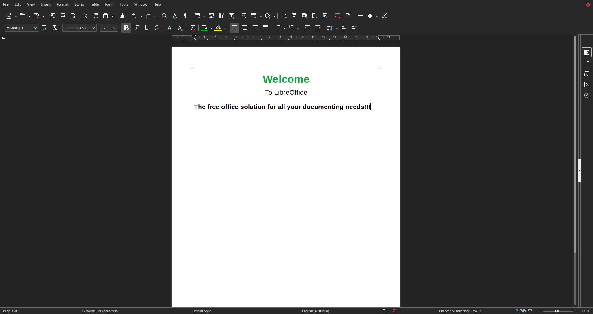LibreOffice Writer Preview