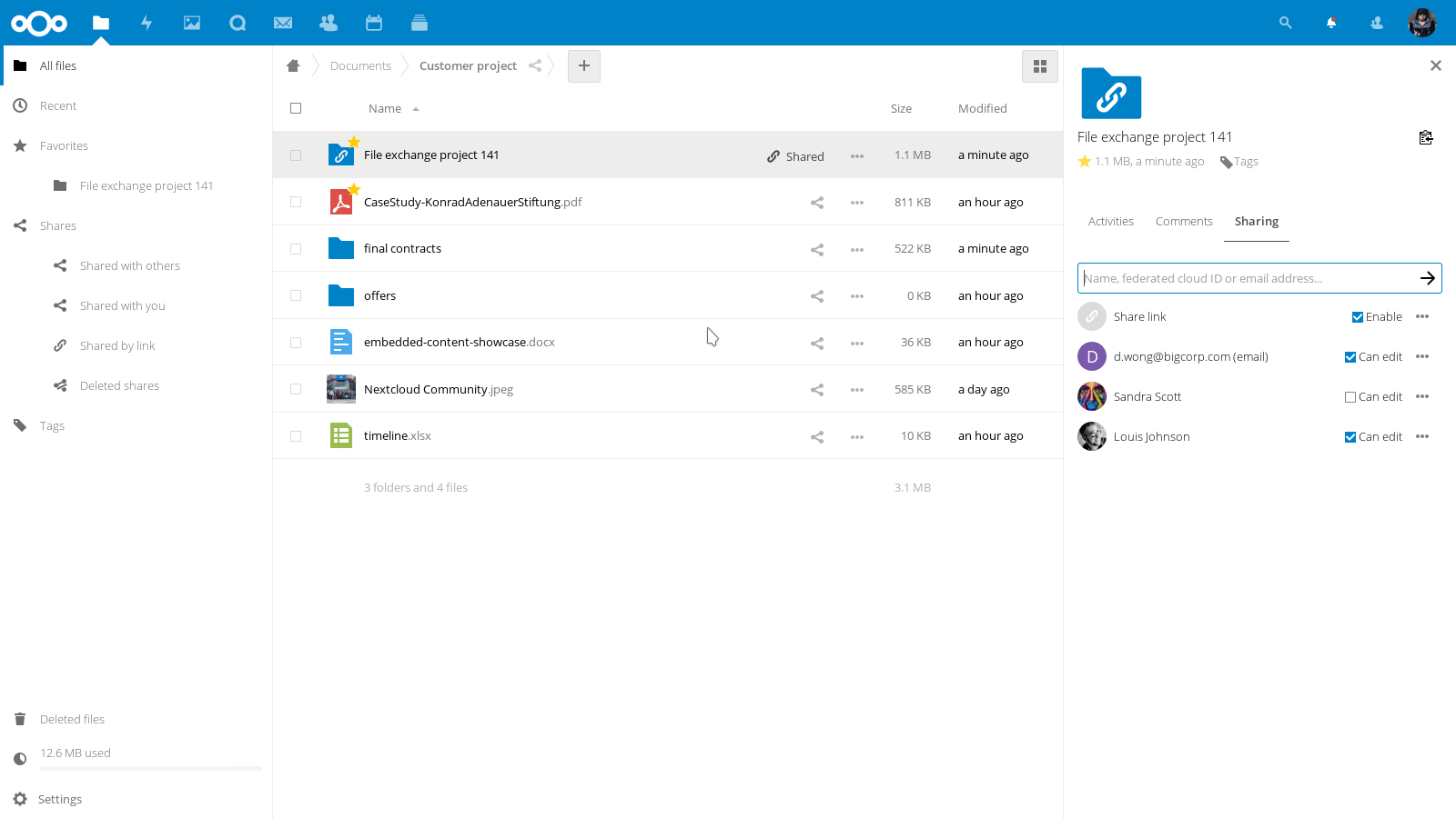Nextcloud UI Preview