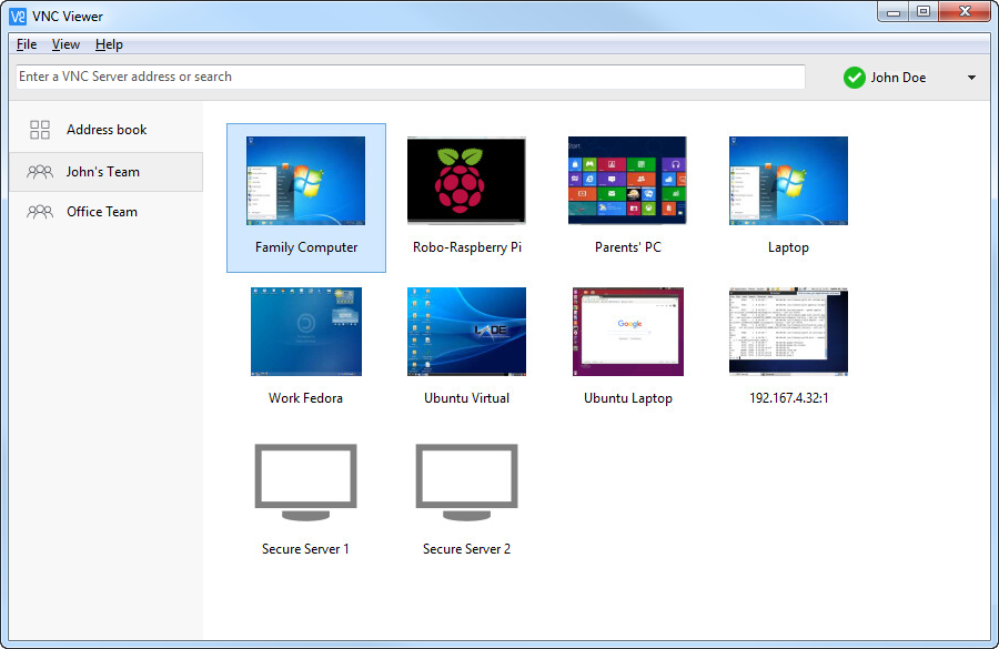 RealVNC Application Preview