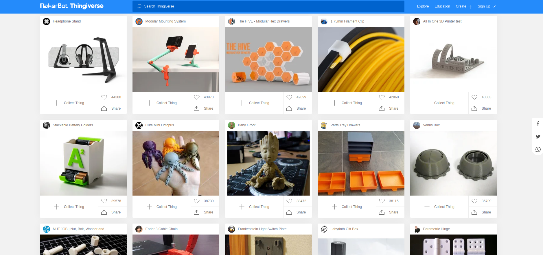 Thingiverse Preview
