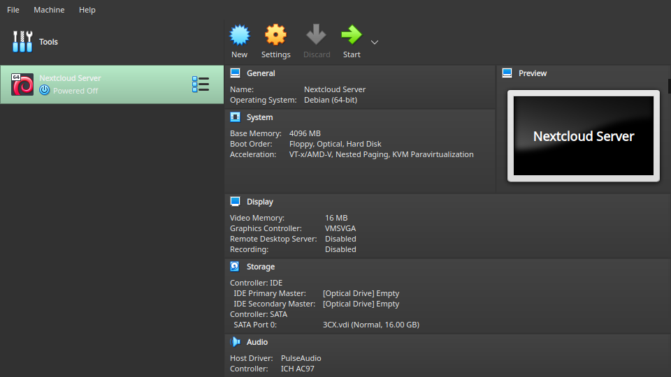 VirtualBox Preview